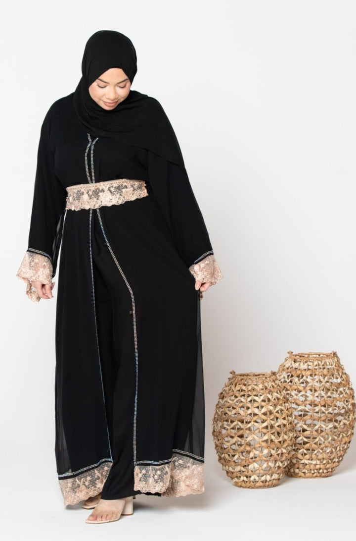 Love Lace Kimono Abaya-CLEARANCE