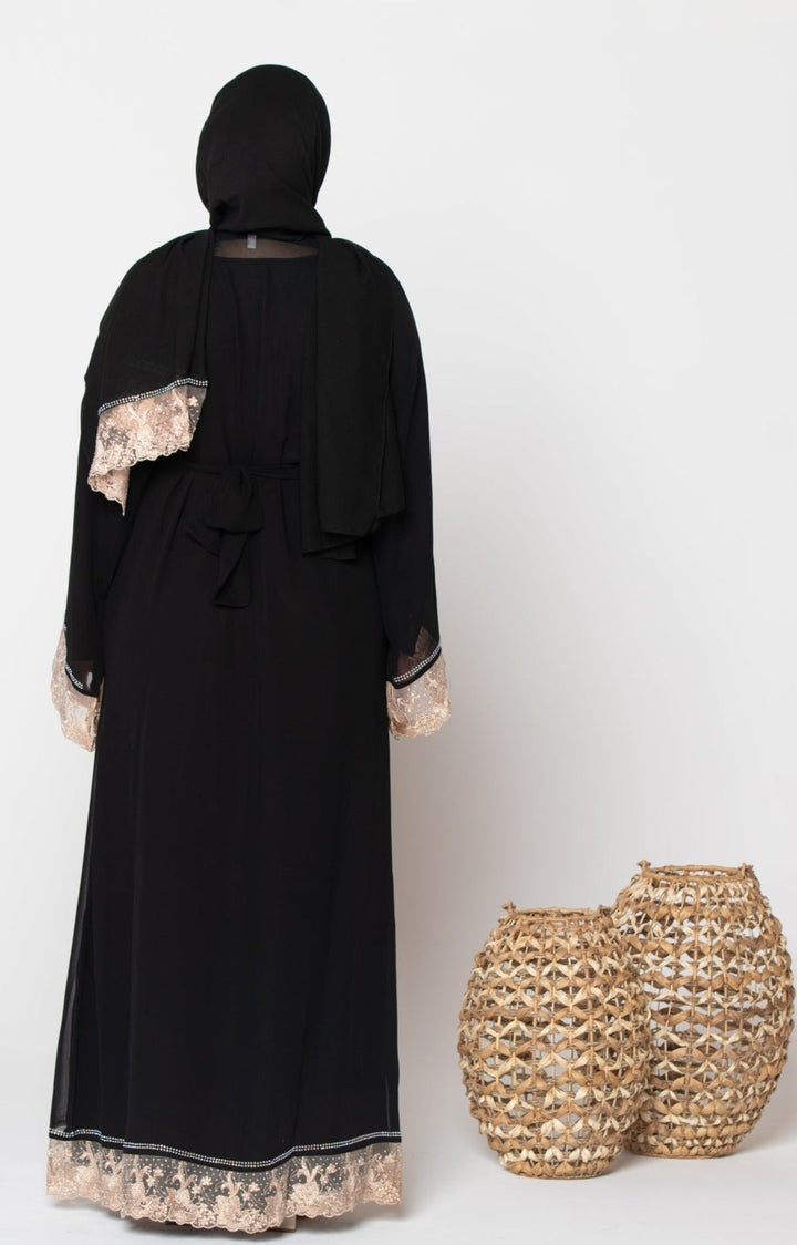 Love Lace Kimono Abaya-CLEARANCE