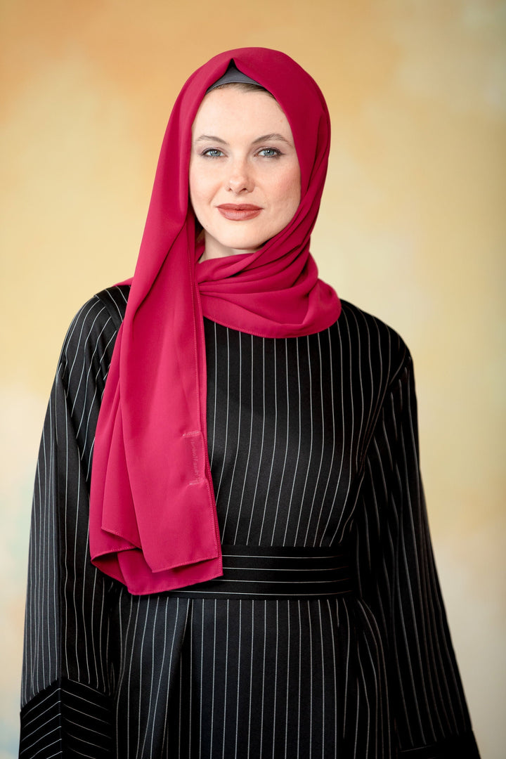 Maroon Chiffon Hijab