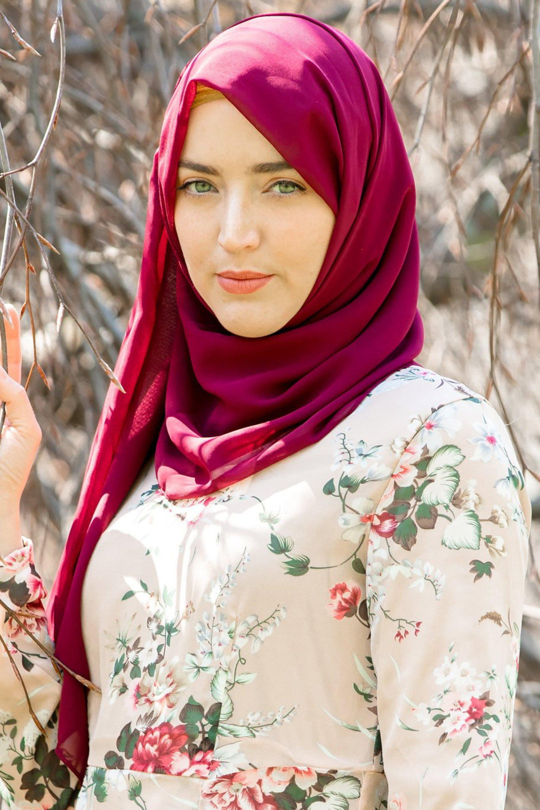 Maroon Chiffon Hijab