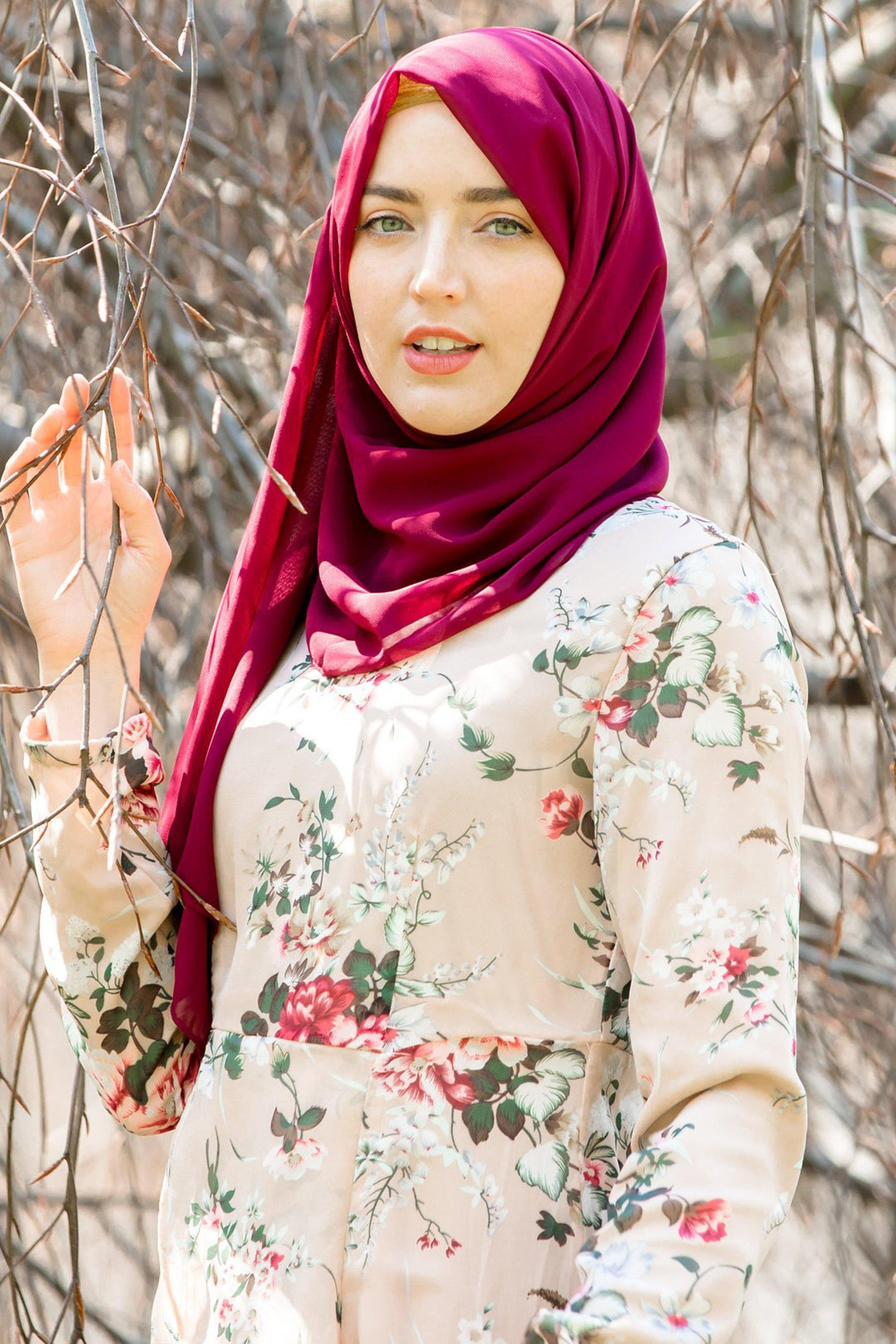 Maroon Chiffon Hijab