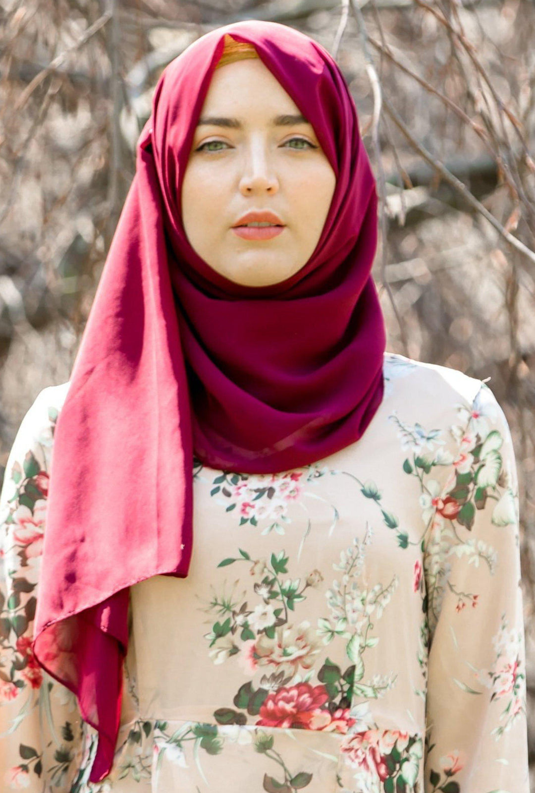 Maroon Chiffon Hijab