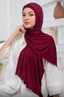 Maroon Jersey Hijab with Undercap