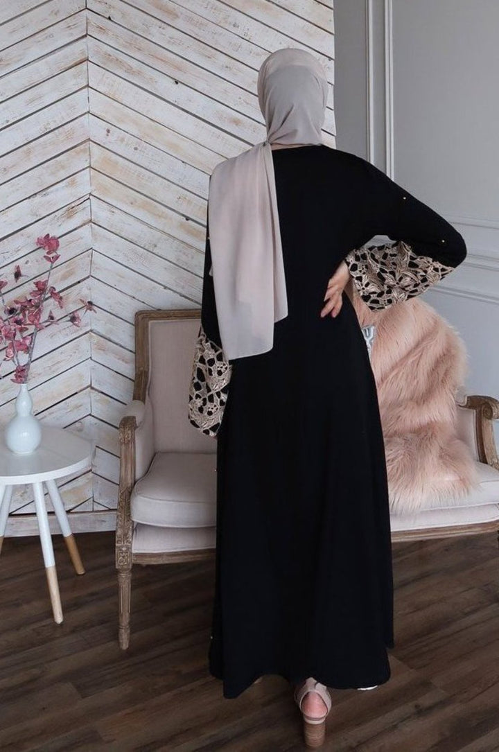 Maryam Pearl Open Front Abaya - Urban Modesty