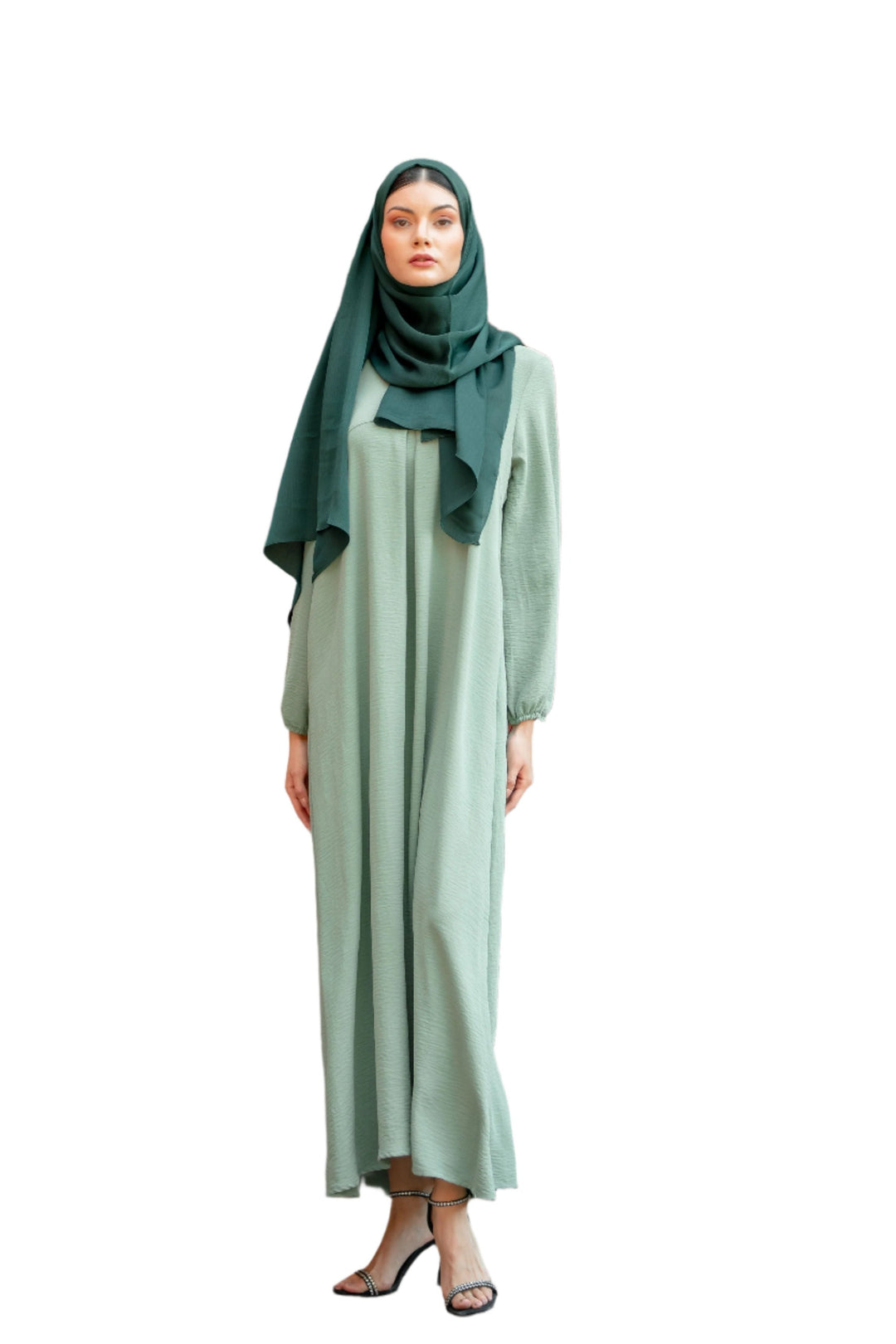 Mint Sheath Abaya Maxi Dress