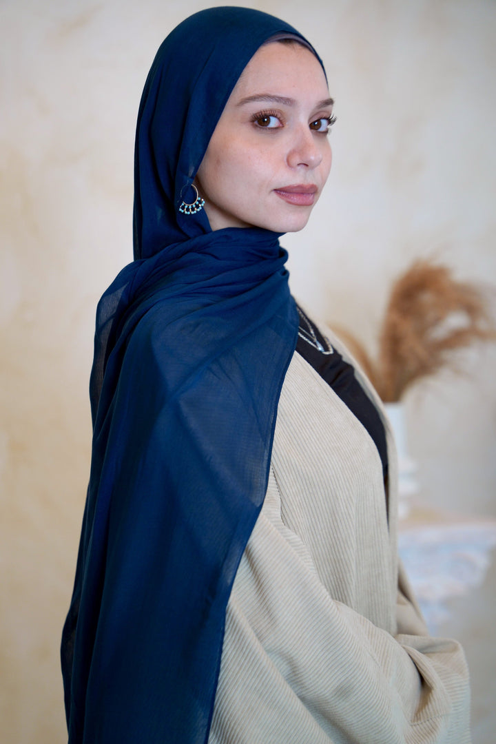 Navy Blue Modal Hijab - Urban Modesty