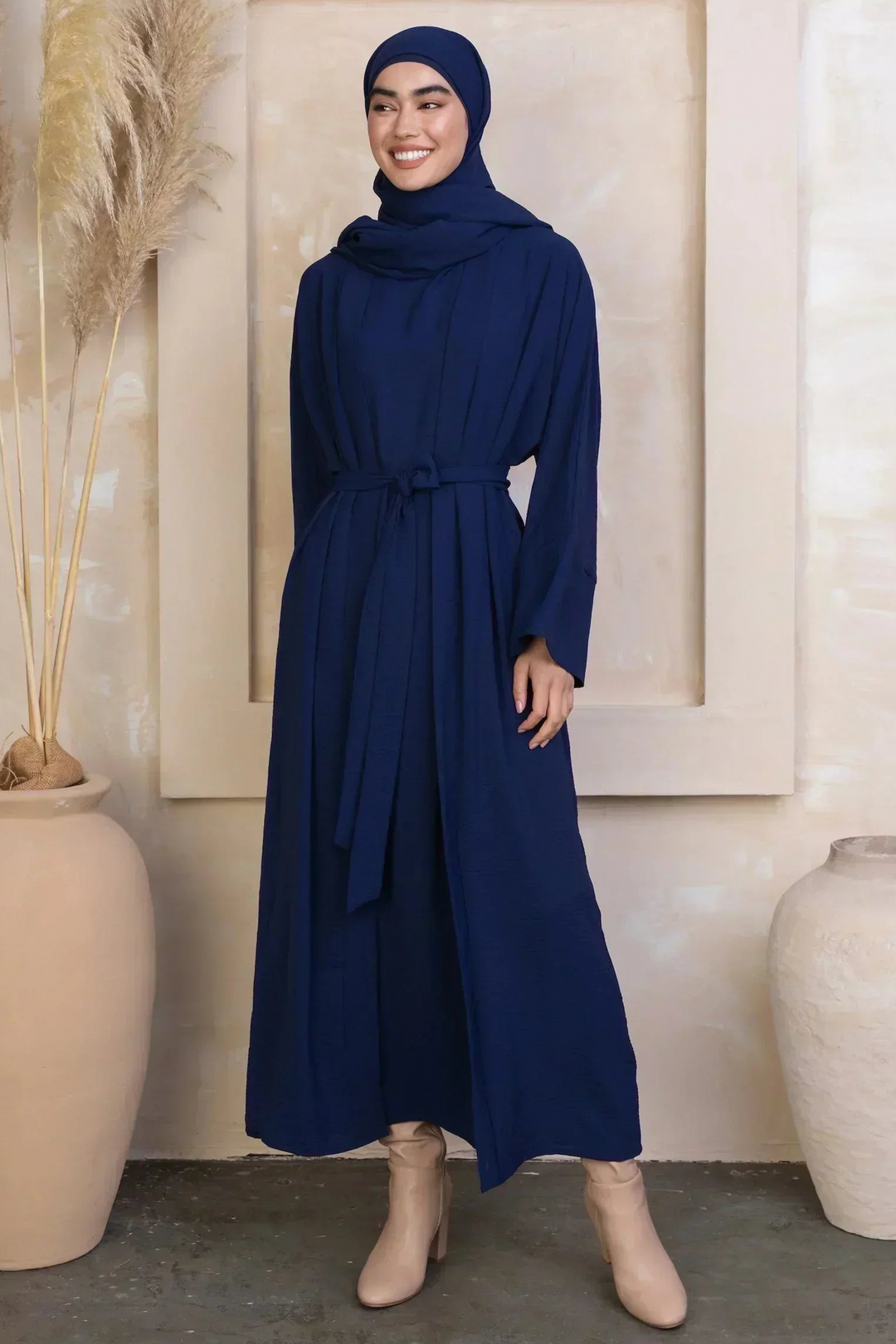 Navy Four Piece Abaya Set
