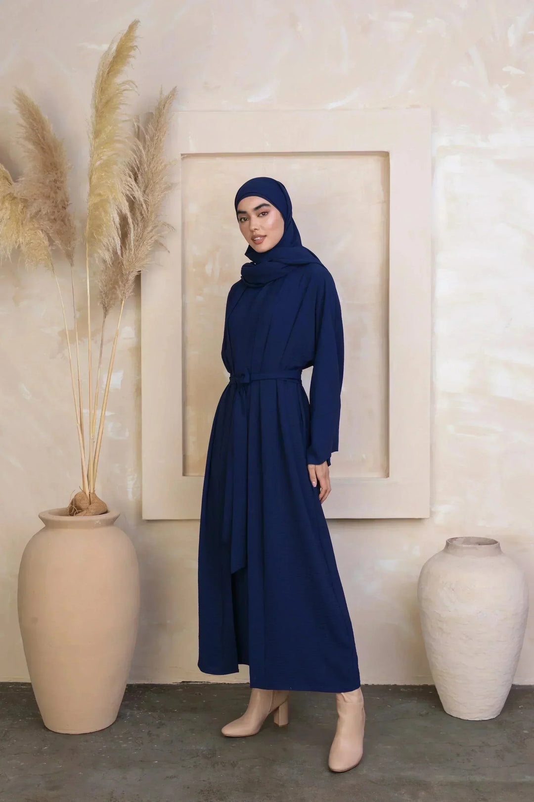Navy Four Piece Abaya Set
