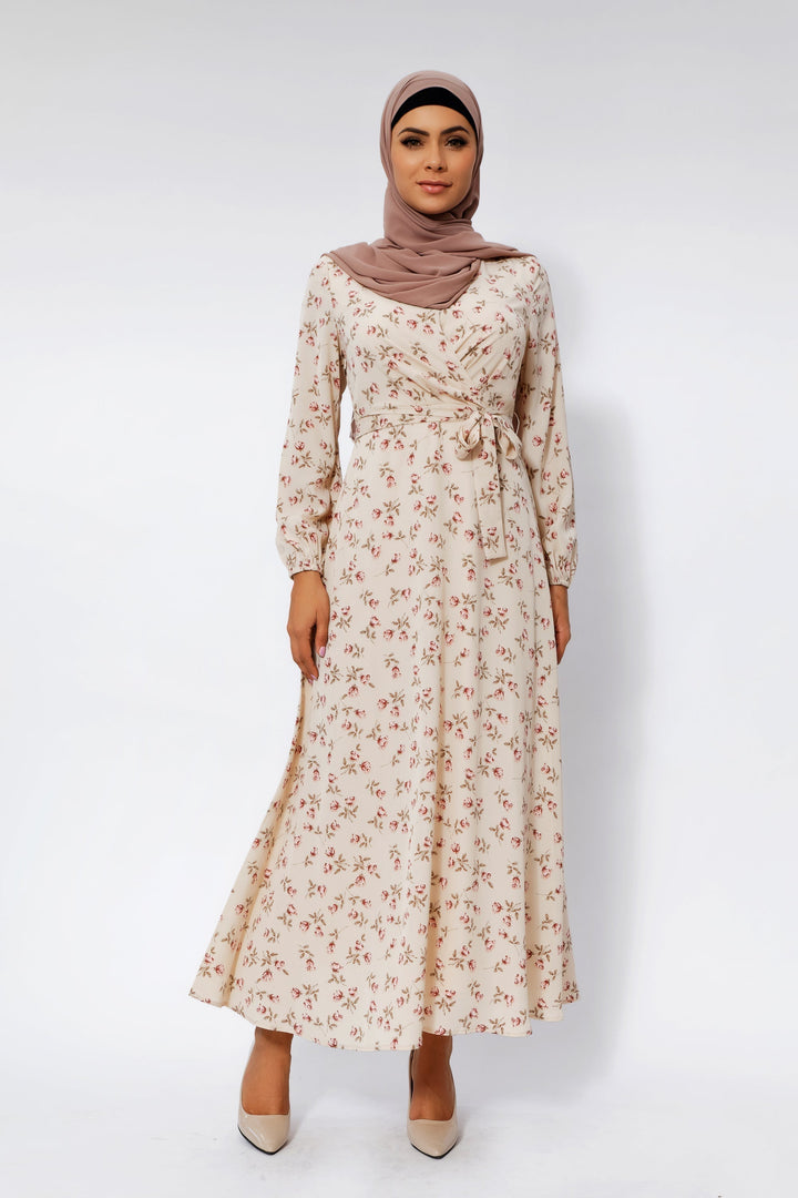 Petal Perfect Cream Maxi Dress