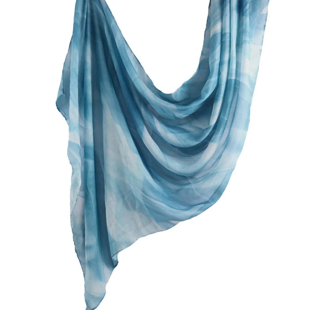 Sky Blue Printed Modal Hijab