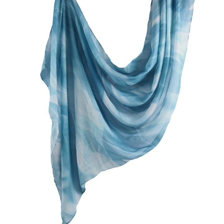 Sky Blue Printed Modal Hijab