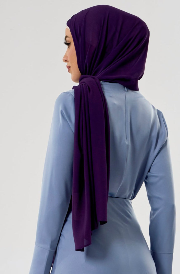 Purple Chiffon Hijab