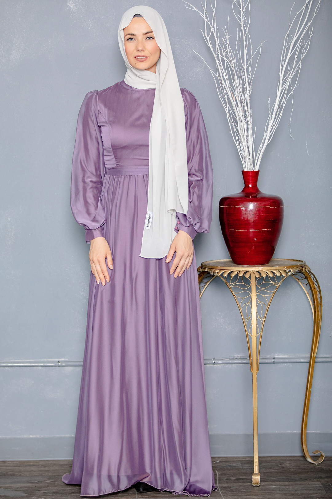 Purple Inaya Satin Gown-CLEARANCE