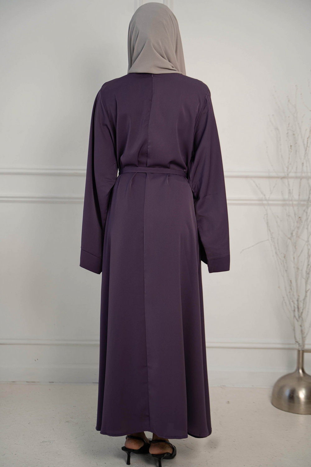 Purple Kimono Sleeve Abaya Maxi Dress-PREORDER