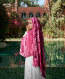 Red Marble Modal Hijab