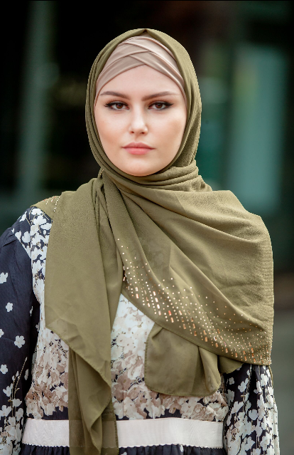 Rhinestone Chiffon Hijab (More colors available) - Urban Modesty