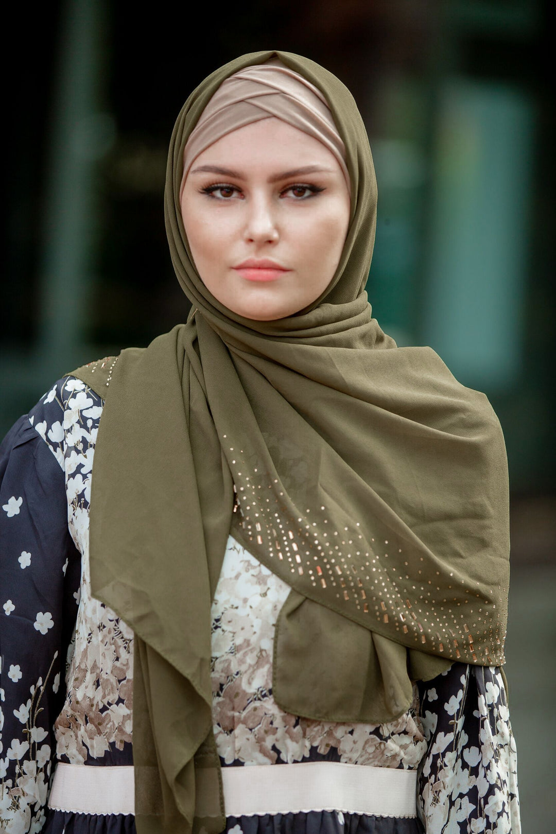 Rhinestone Chiffon Hijab (More colors available) - Urban Modesty