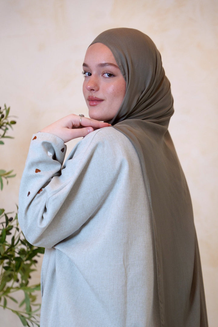 Sage Fringe Edge Hijab