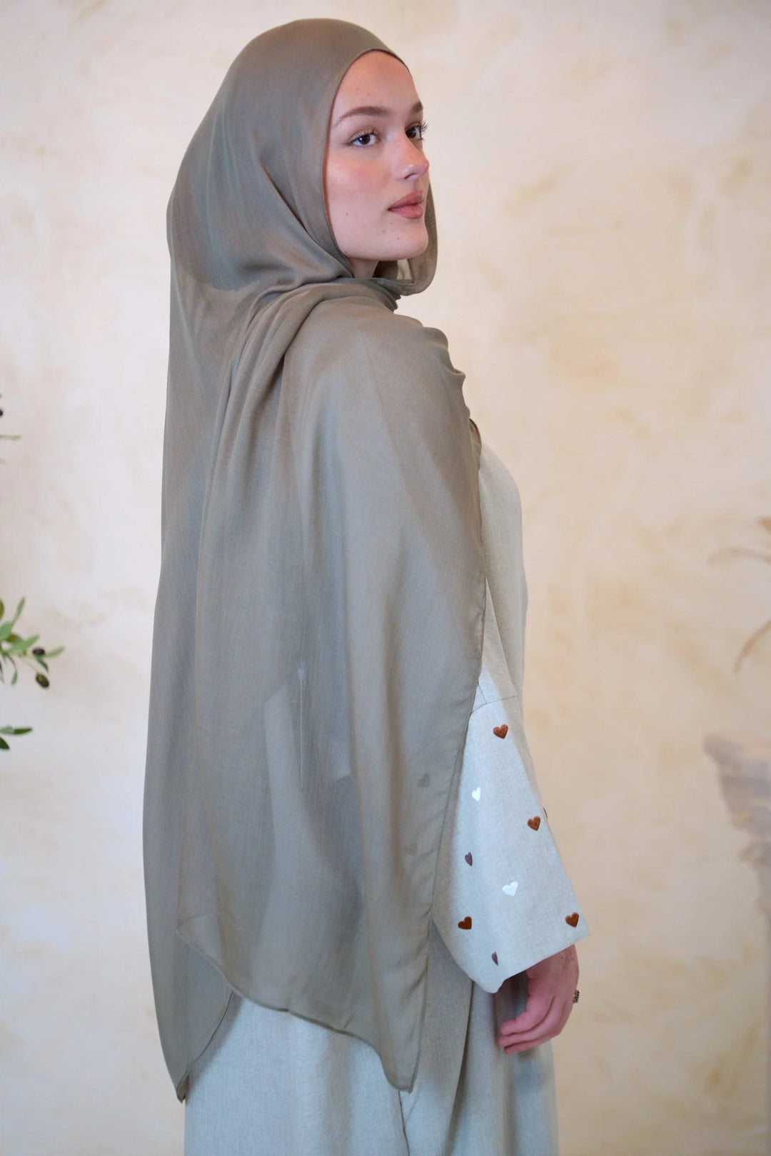 Sage Fringe Edge Hijab