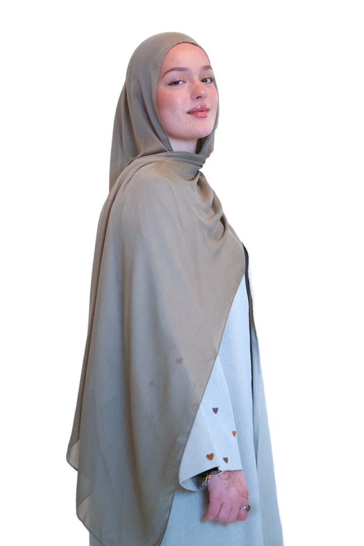 Sage Fringe Edge Hijab