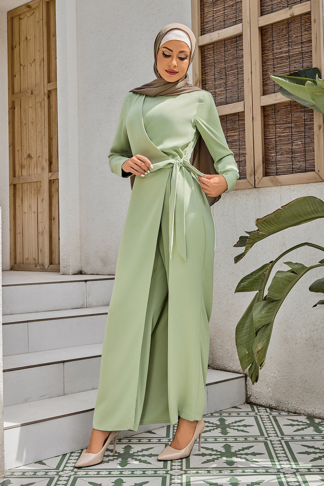 Sage Side Knot Jumpsuit