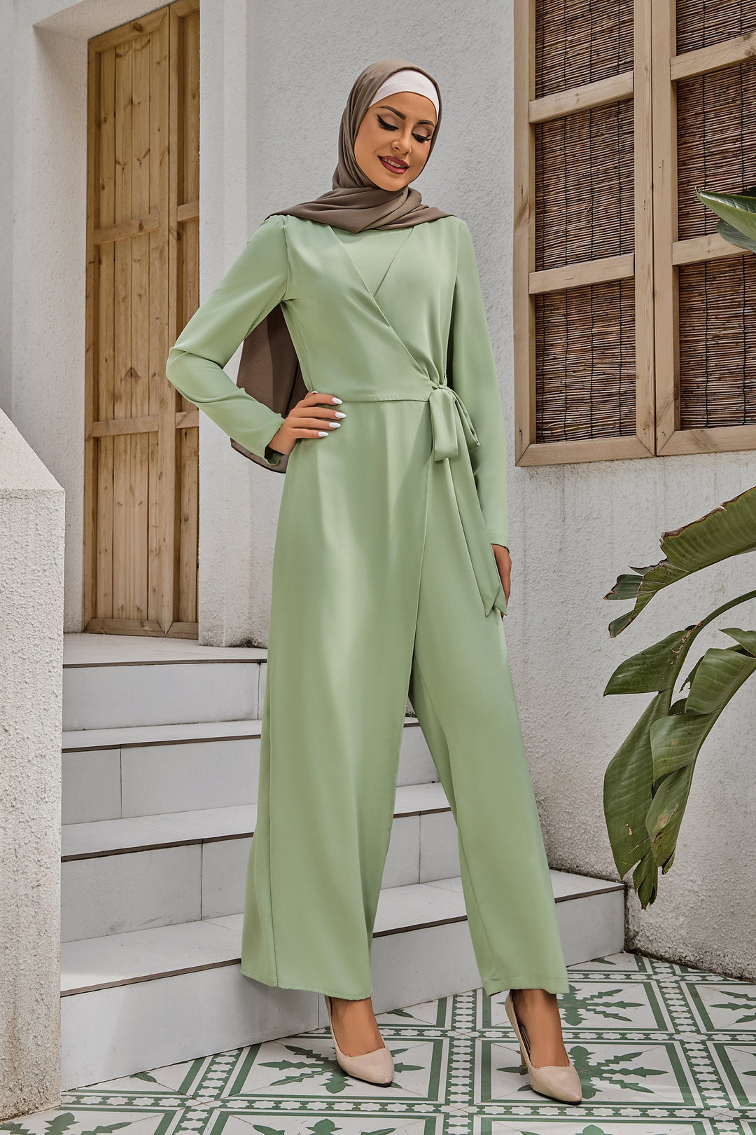 Sage Side Knot Jumpsuit