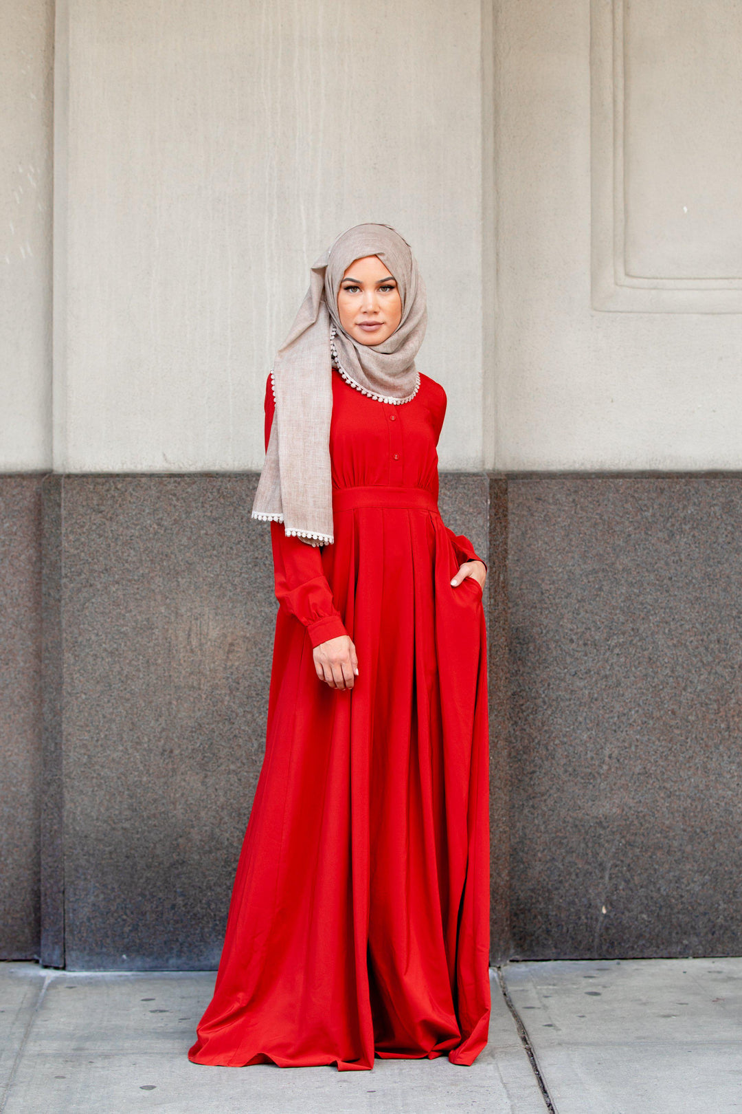 Scarlett Lattice Abaya Maxi Dress