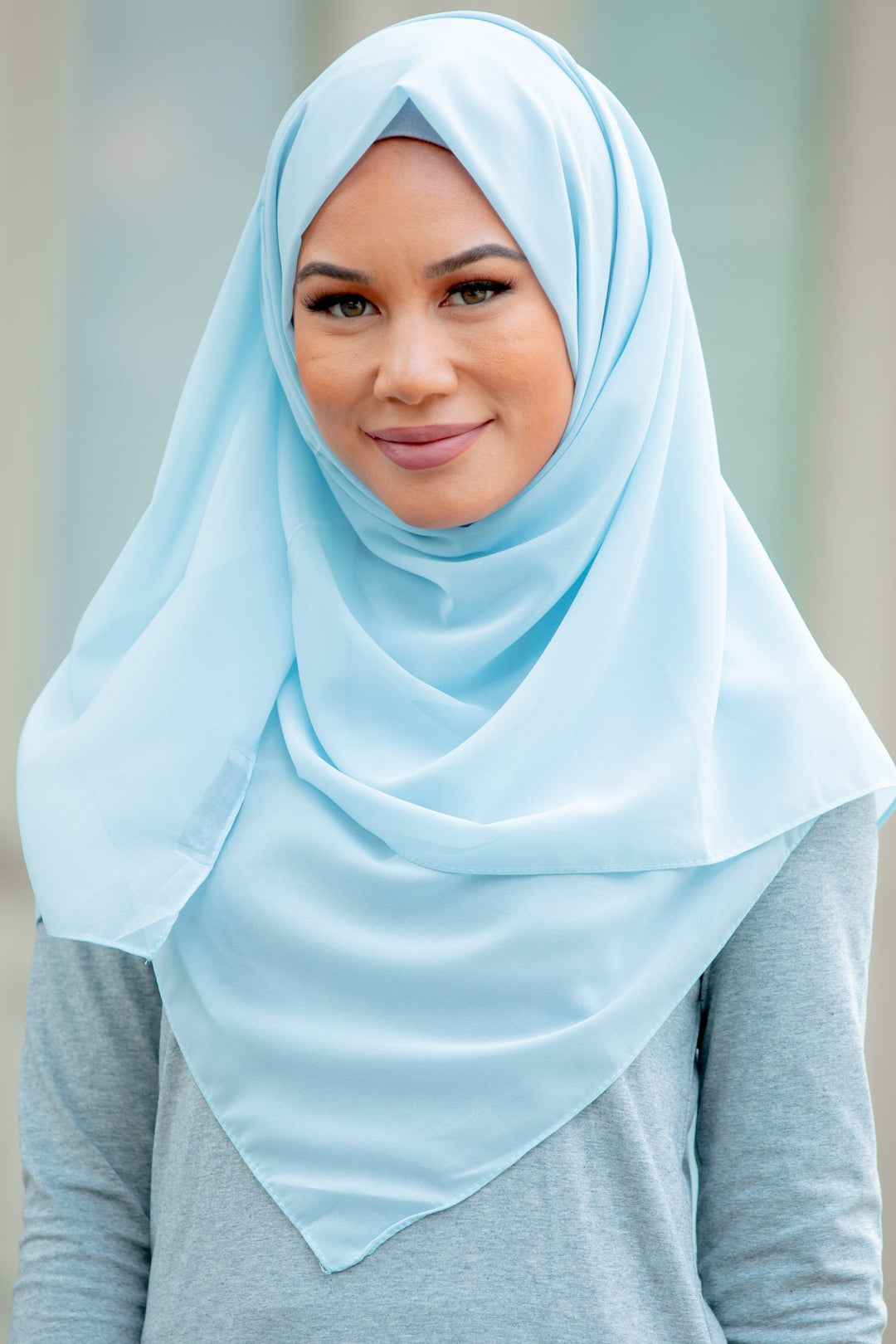 Sky Blue Chiffon Hijab - Urban Modesty