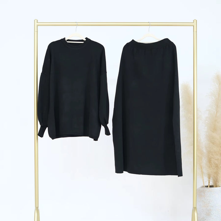 Sweat Shirt & Skirt Set