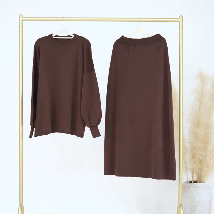 Sweat Shirt & Skirt Set