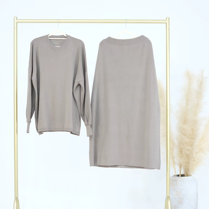Sweat Shirt & Skirt Set