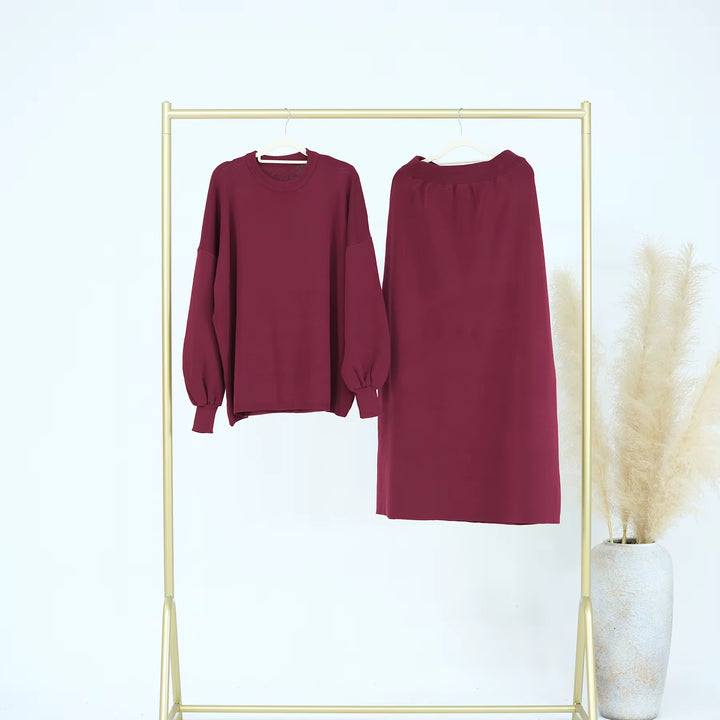 Sweat Shirt & Skirt Set