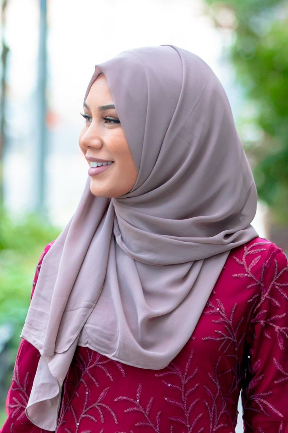 Taupe Chiffon Hijab