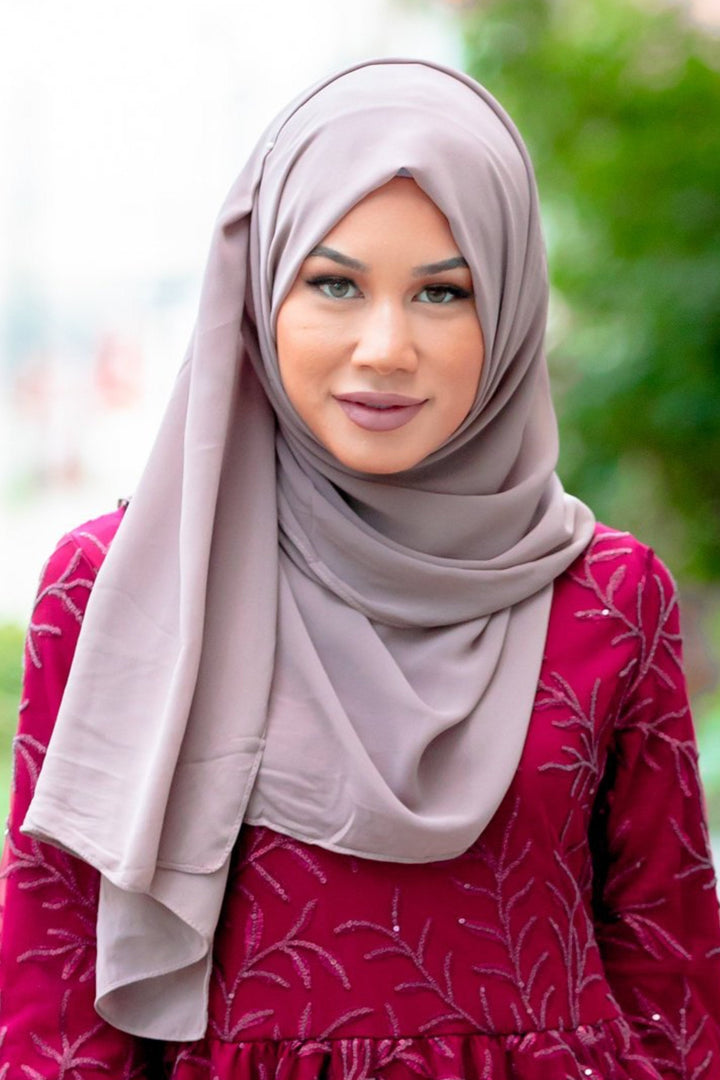 Taupe Chiffon Hijab