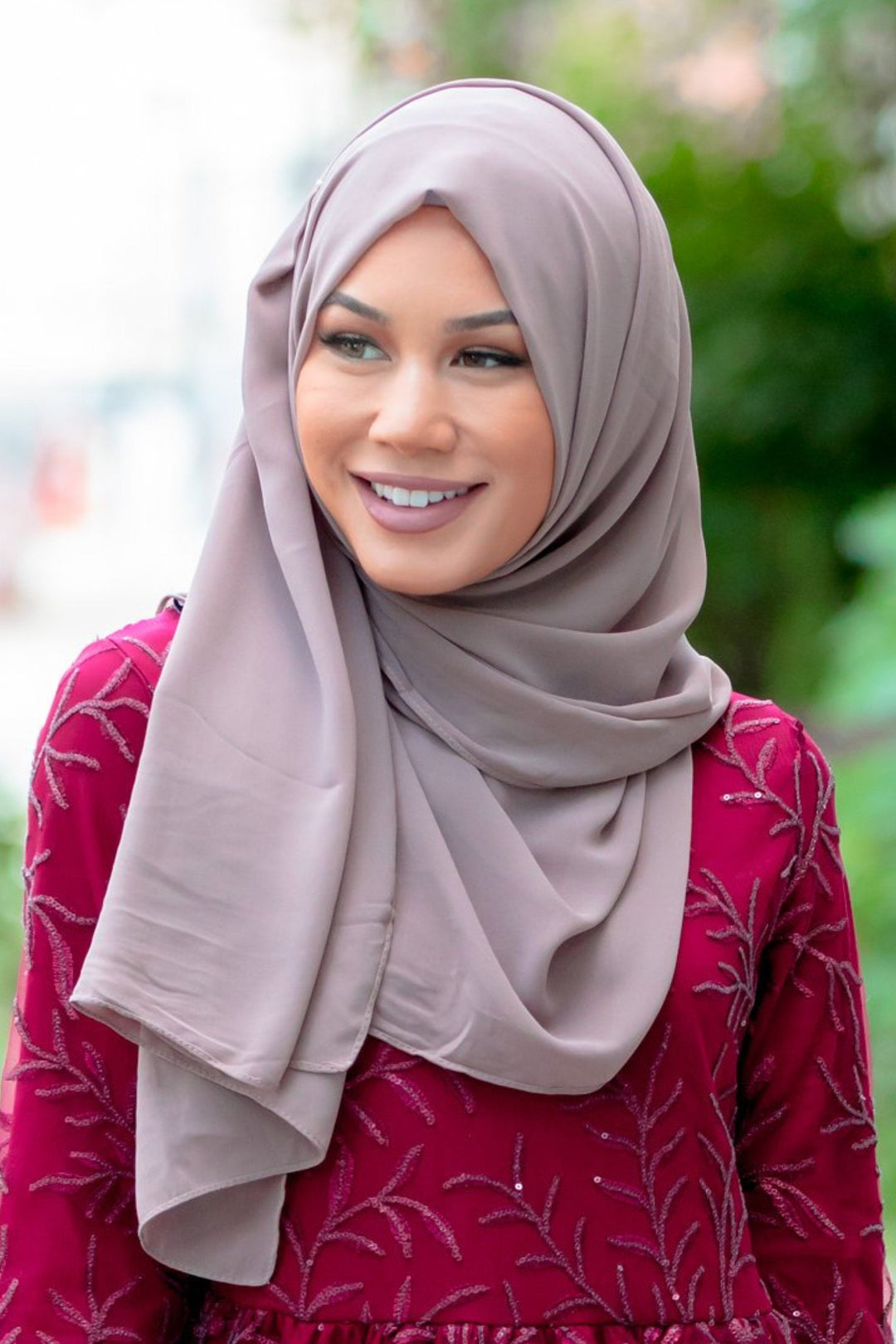 Taupe Chiffon Hijab