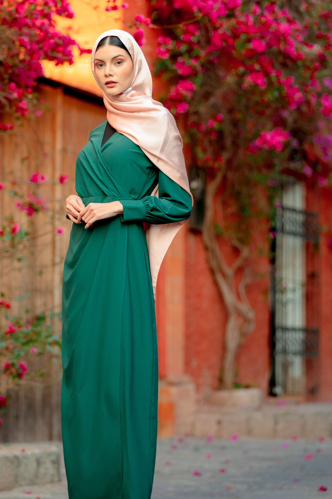 Teal Wrap Maxi Dress