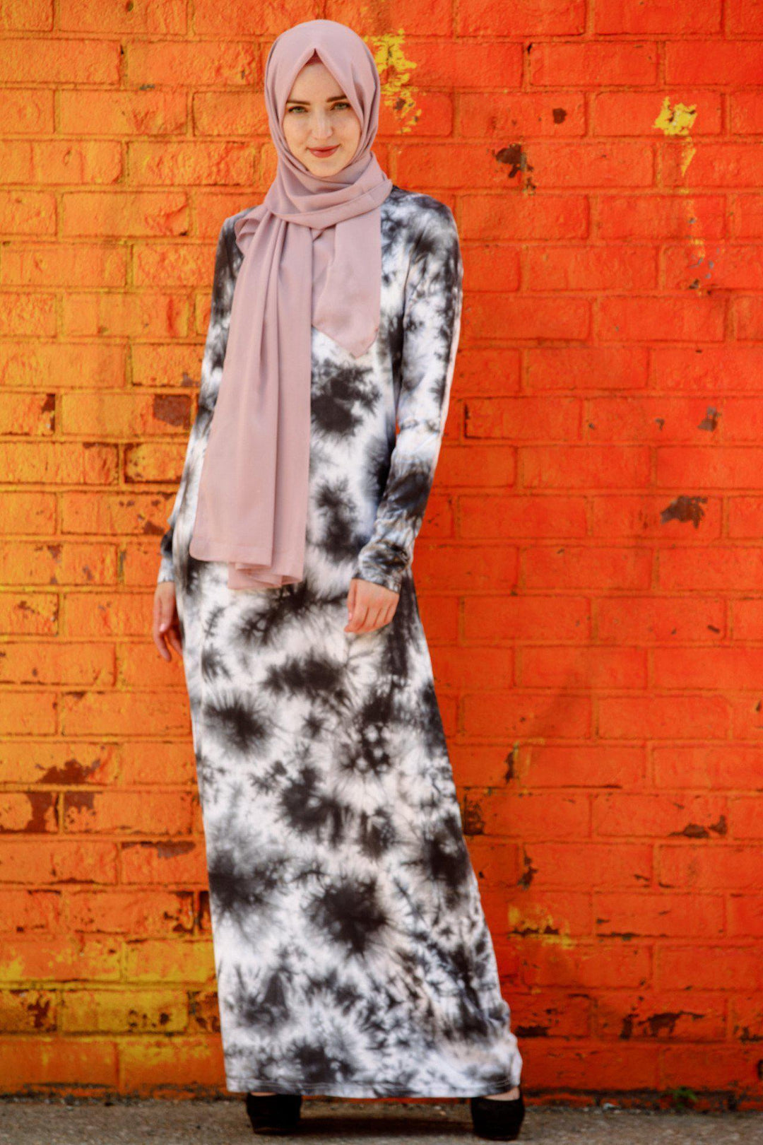 Tie Dye Long Sleeve Maxi Dress-CLEARANCE