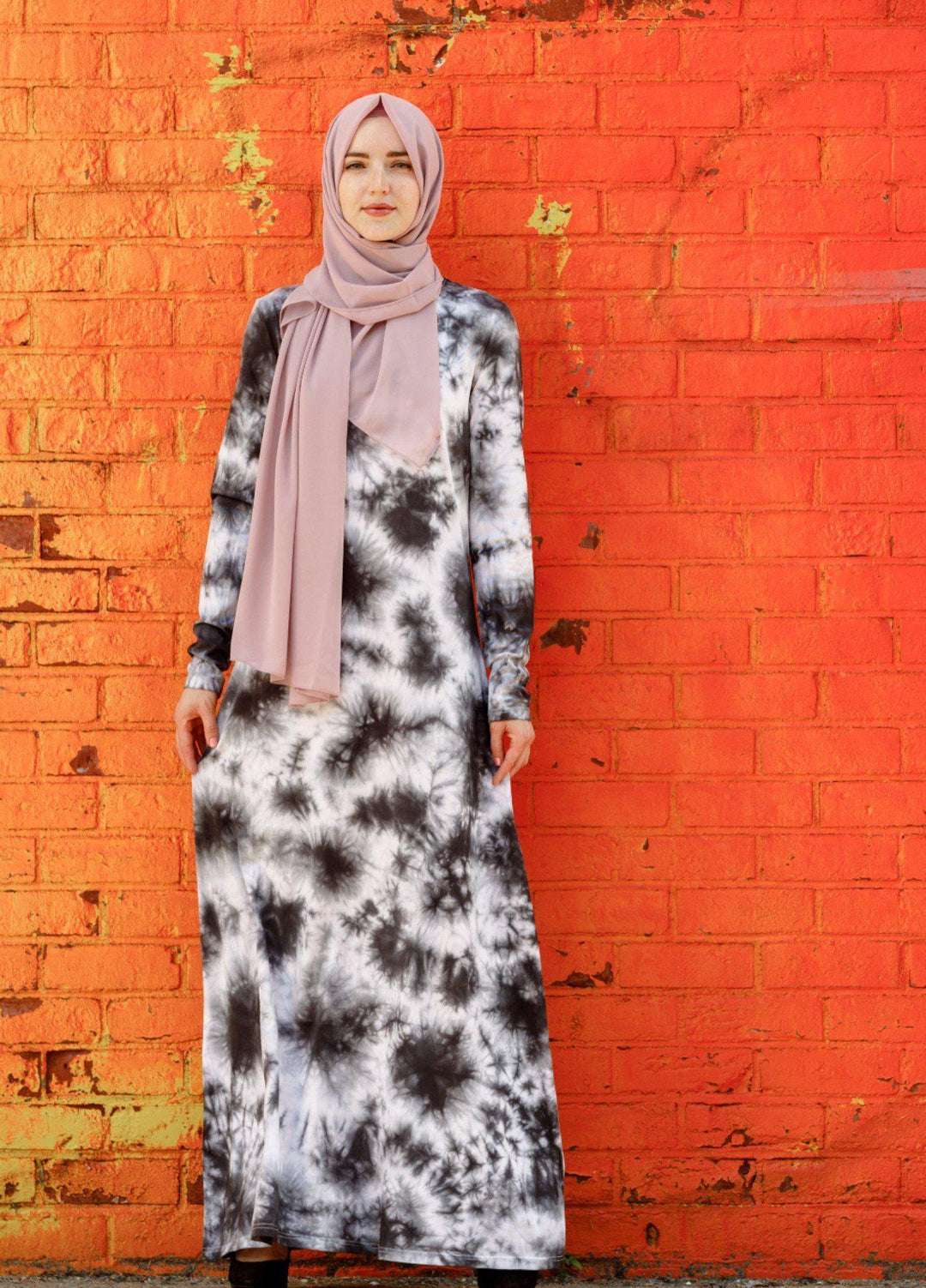 Tie Dye Long Sleeve Maxi Dress-CLEARANCE