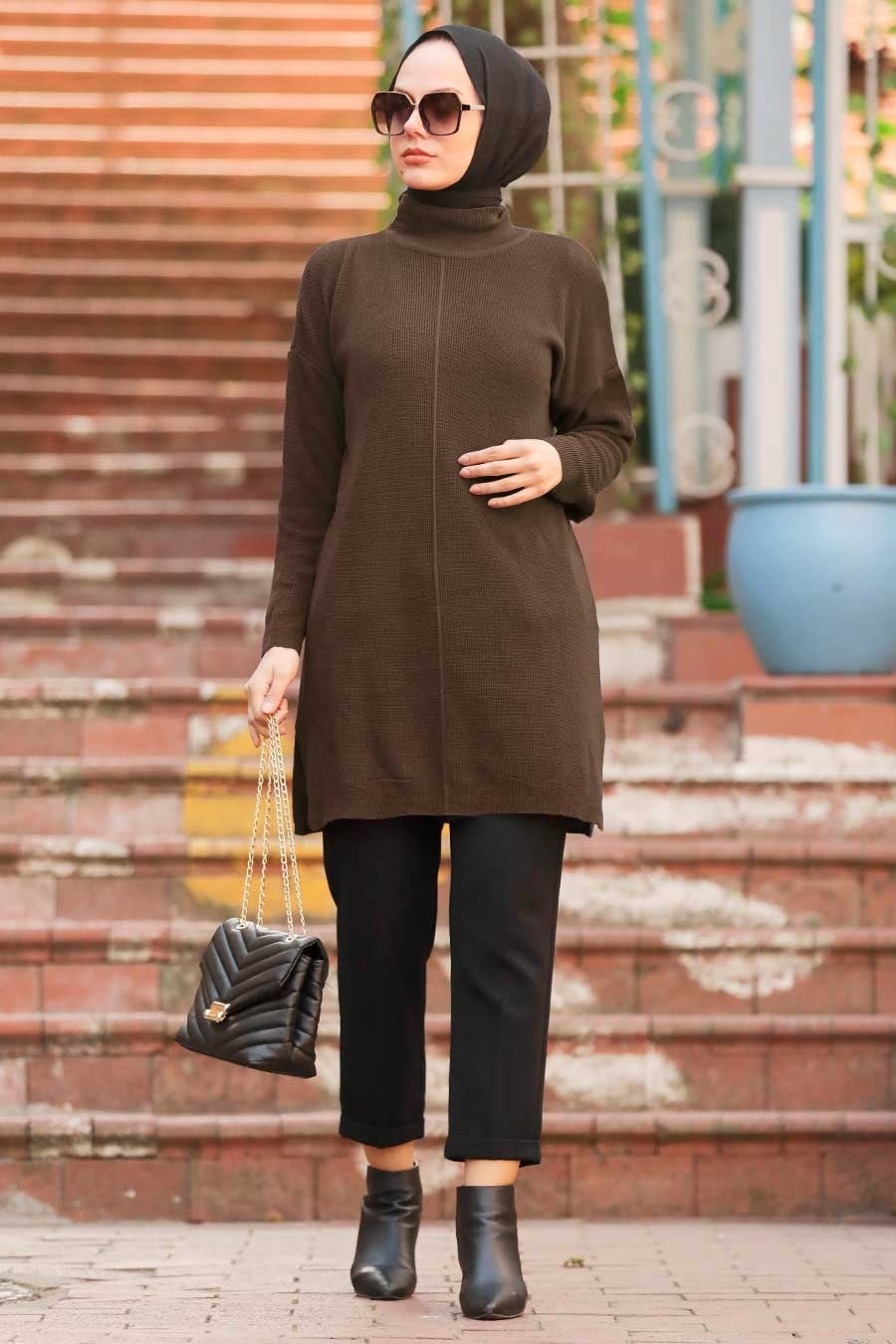 Turtleneck Long Sleeve Sweater-CLEARANCE