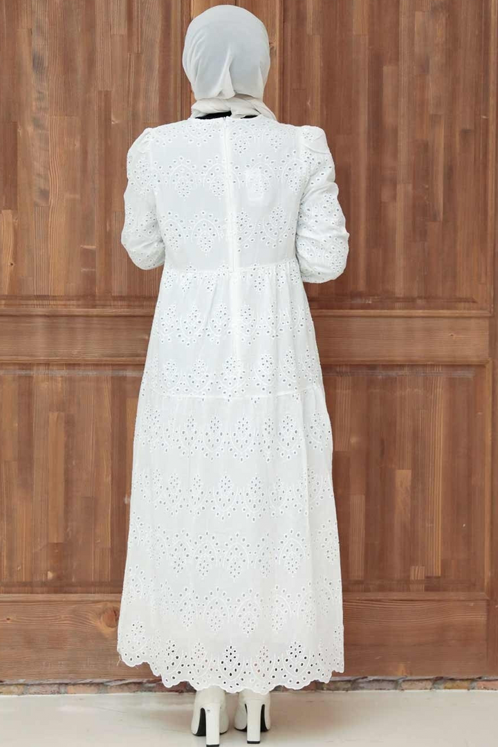 White Eyelet Tiered Dress-CLEARANCE