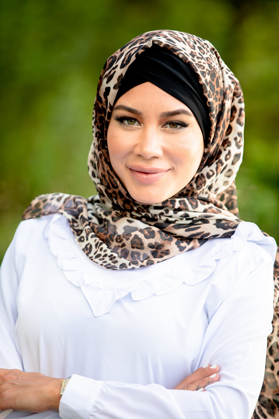 Wild Cat Printed Chiffon Hijab - Urban Modesty