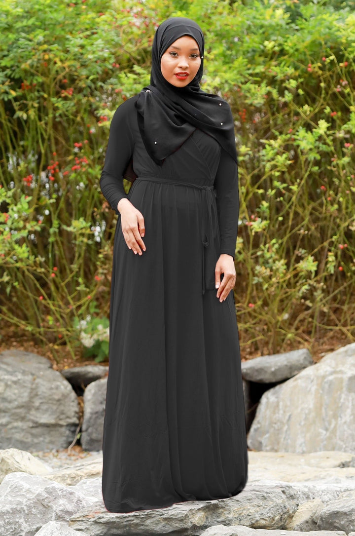 Wondrous Wrap Maxi Dress - Urban Modesty