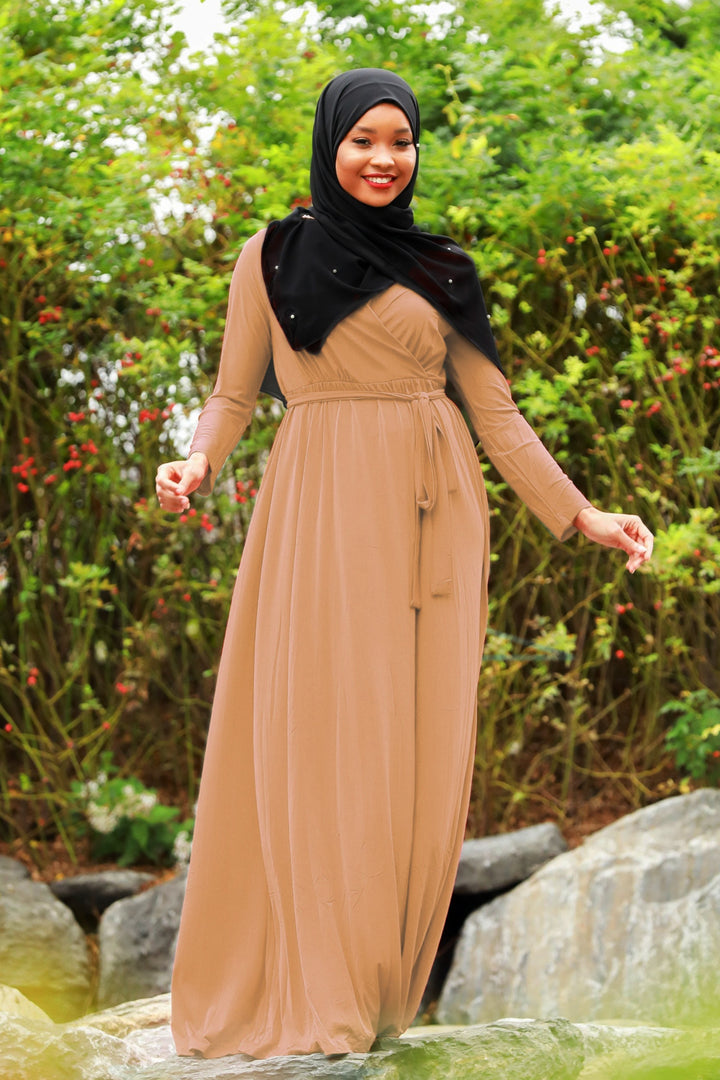 Wondrous Wrap Maxi Dress - Urban Modesty