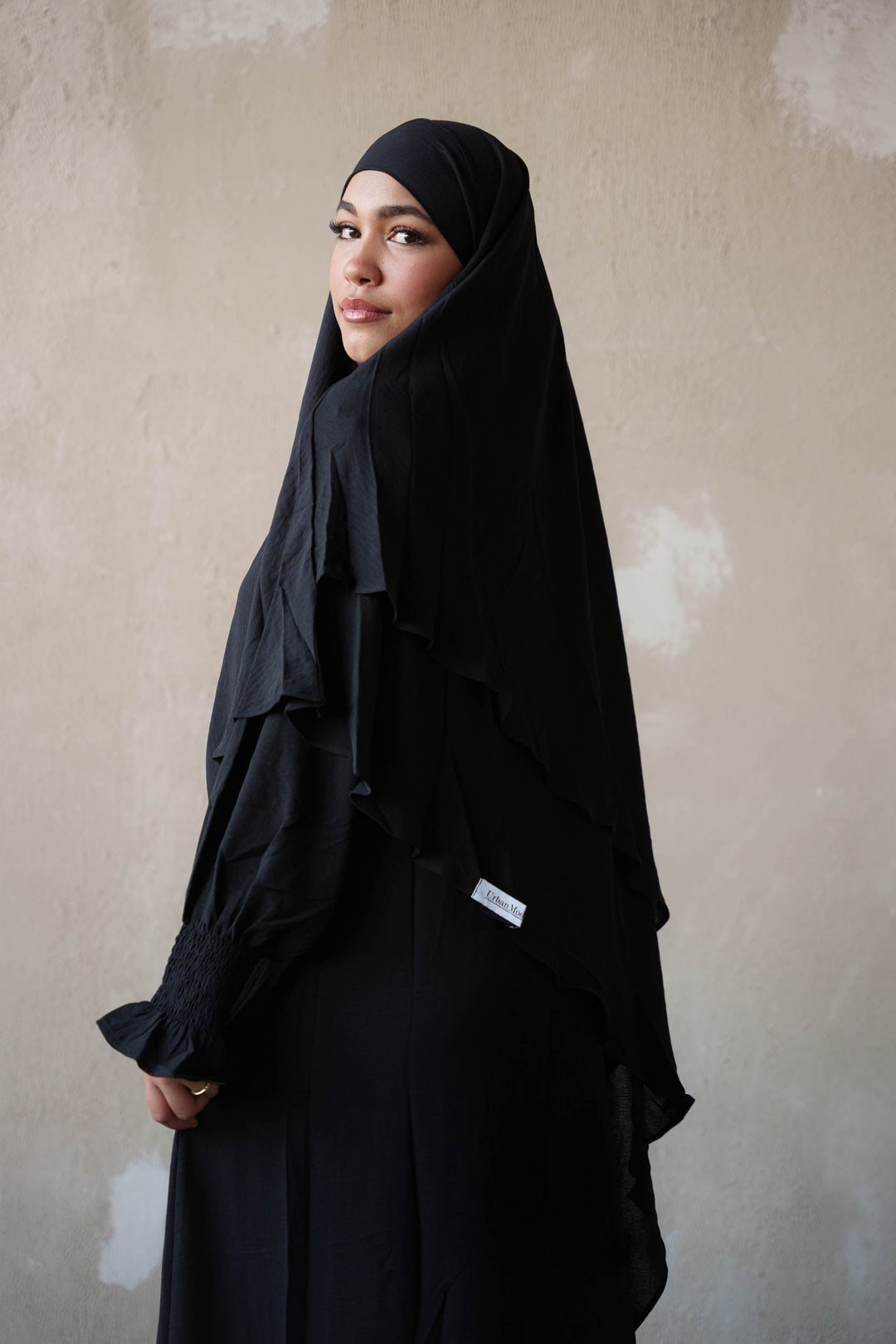 Black Double Layer Khimar-PREORDER