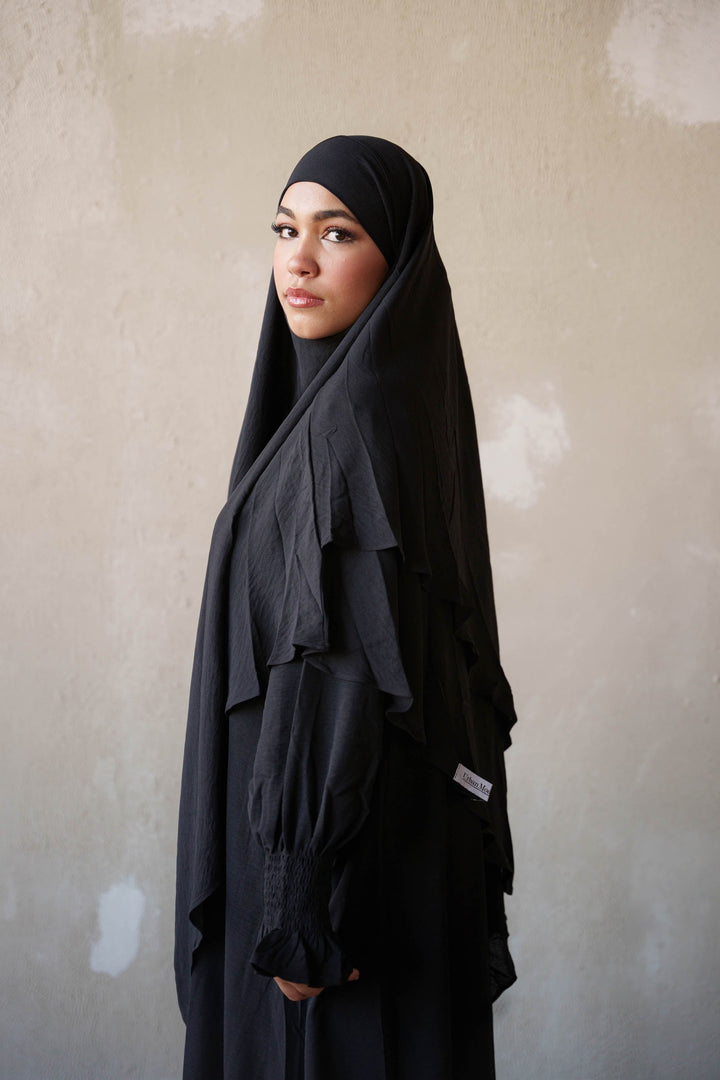 Black Double Layer Khimar-PREORDER