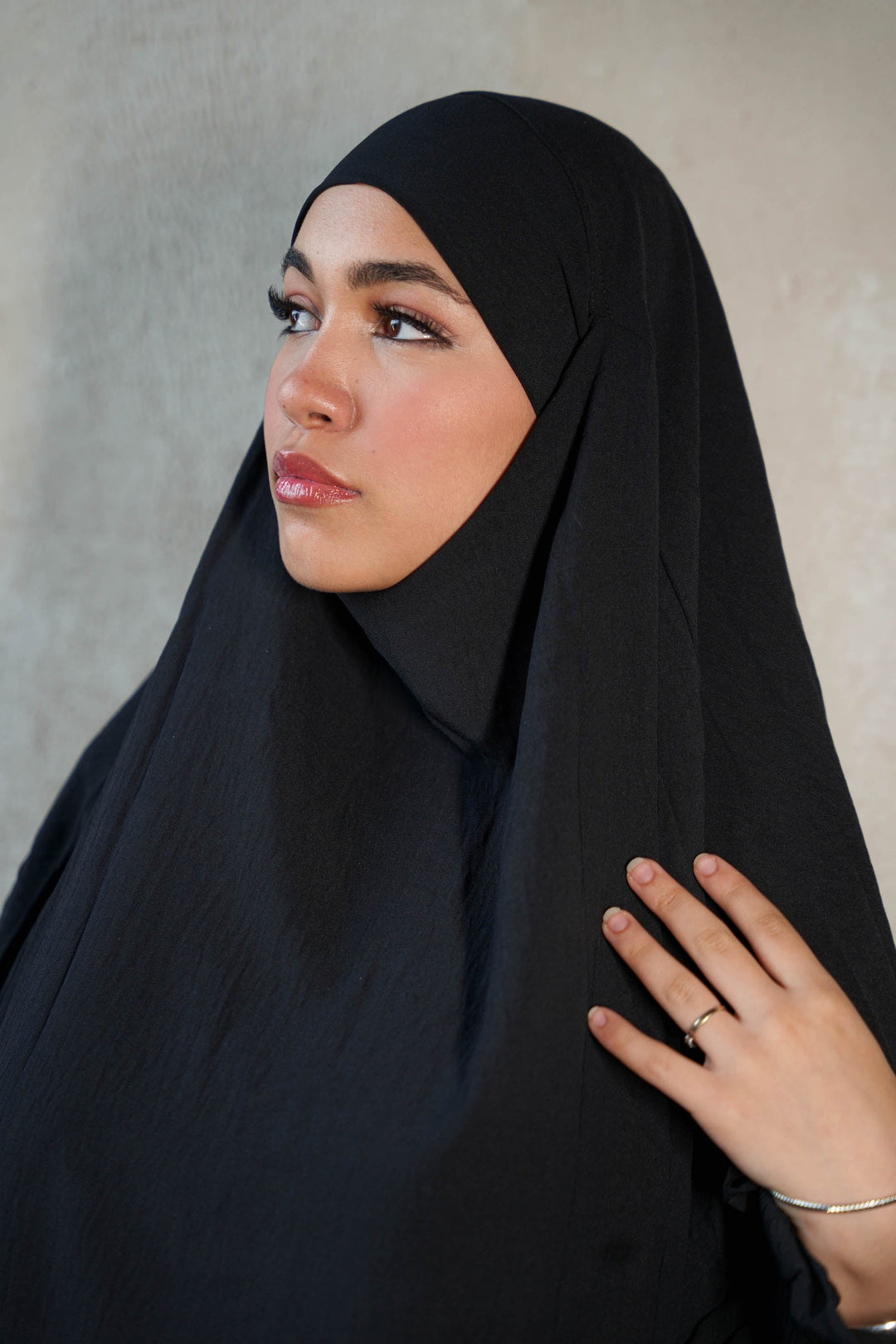 Black Double Layer Khimar-PREORDER