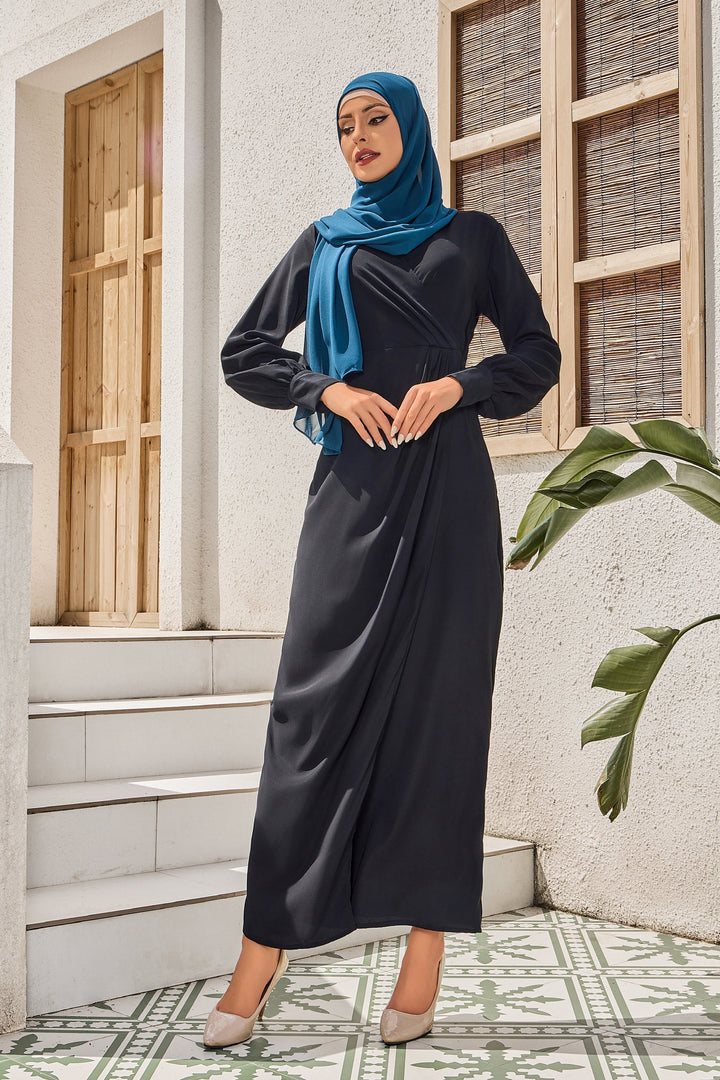 Black Wrap Maxi Dress