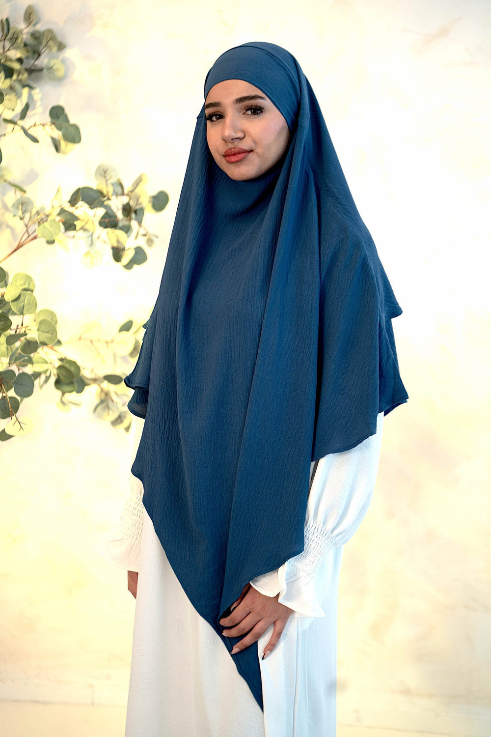 Blue Double Layer Khimar