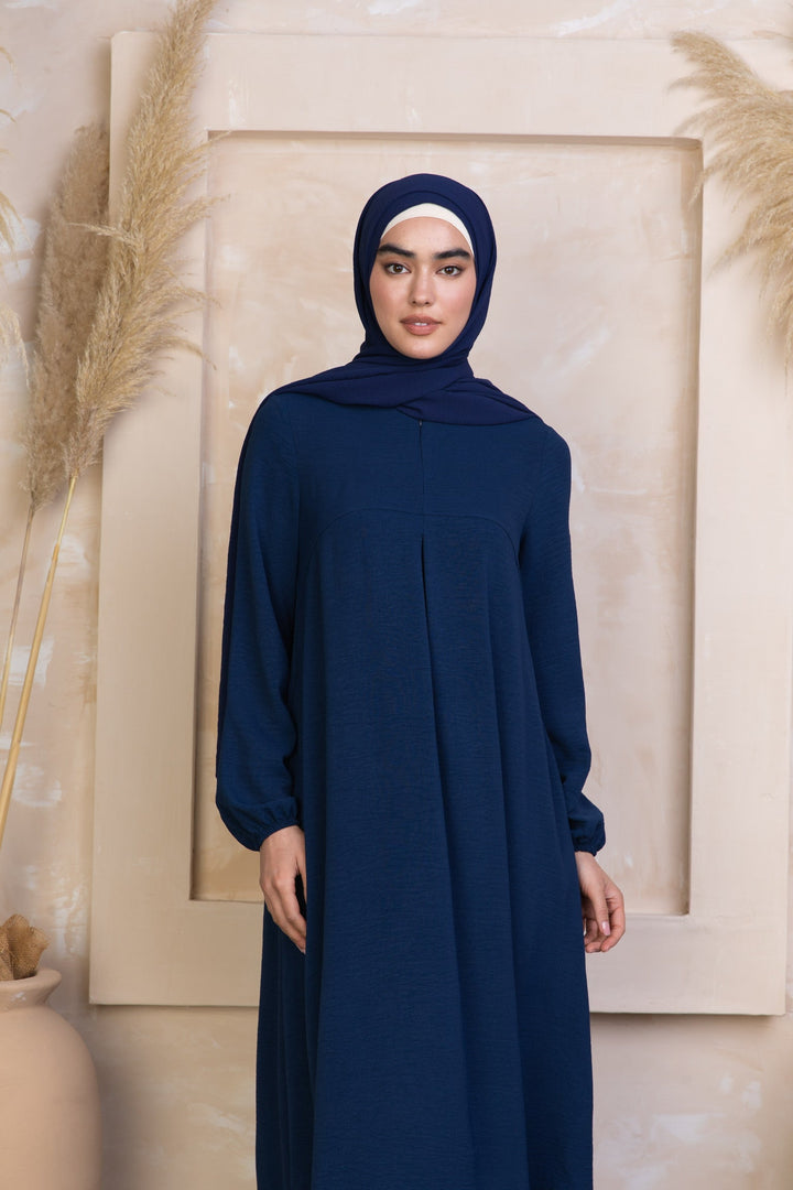 Blue Sheath Abaya Maxi Dress