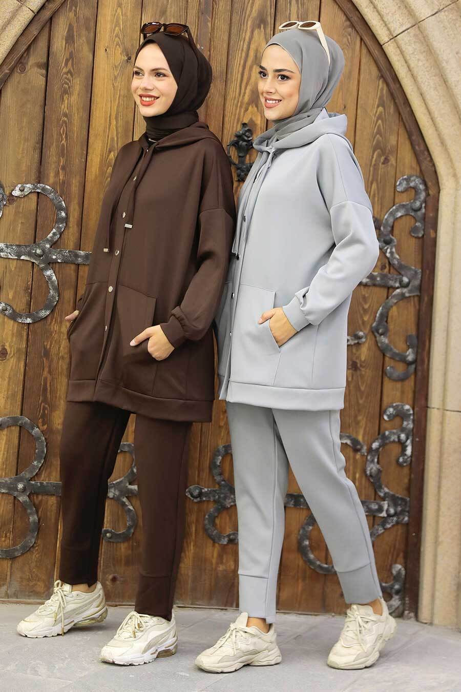 Button Down Hoodie Sweatshirt and Pants Set-CLEARANCE